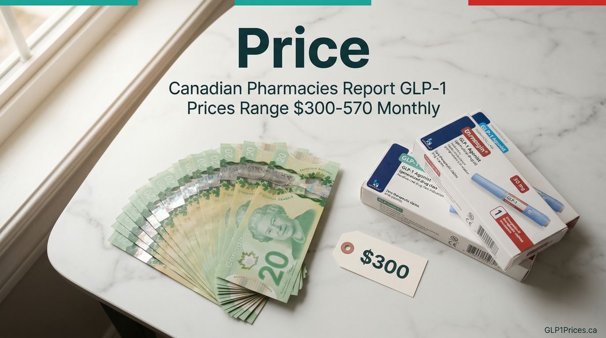 Canadian Pharmacies Report GLP-1 Prices Range $300-570 Monthly