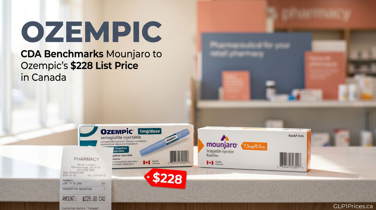 CDA Benchmarks Mounjaro to Ozempic's $228 List Price in Canada