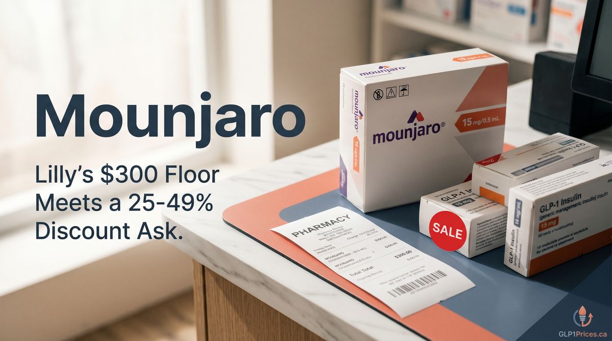 CDA Mounjaro Math: Lilly's $300 Floor Meets a 25-49% Discount Ask