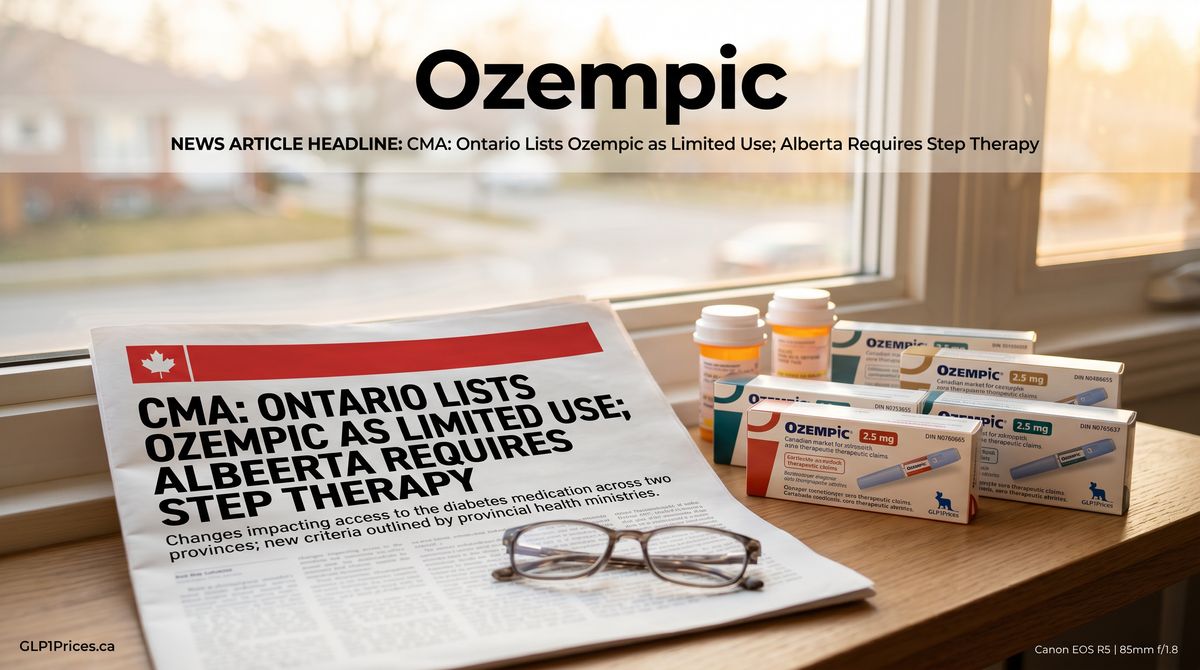 CMA: Ontario Lists Ozempic as Limited Use; Alberta Requires Step Therapy