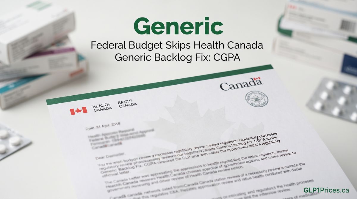 Federal Budget Skips Health Canada Generic Backlog Fix: CGPA
