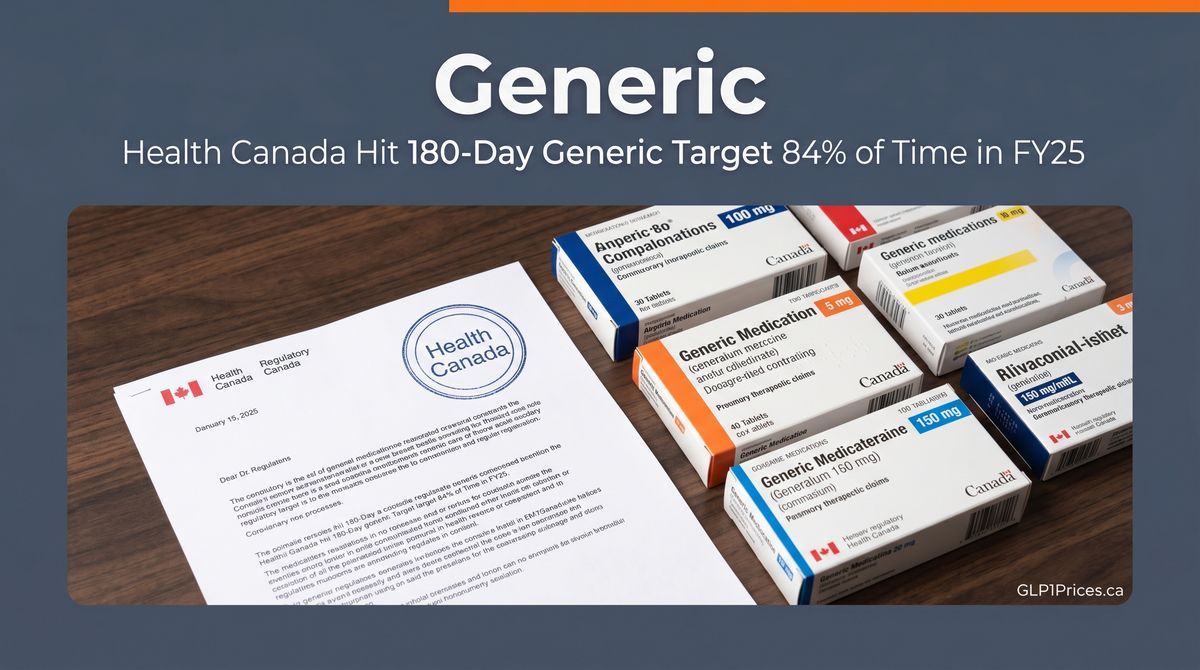 Health Canada Hit 180-Day Generic Target 84% of Time in FY25