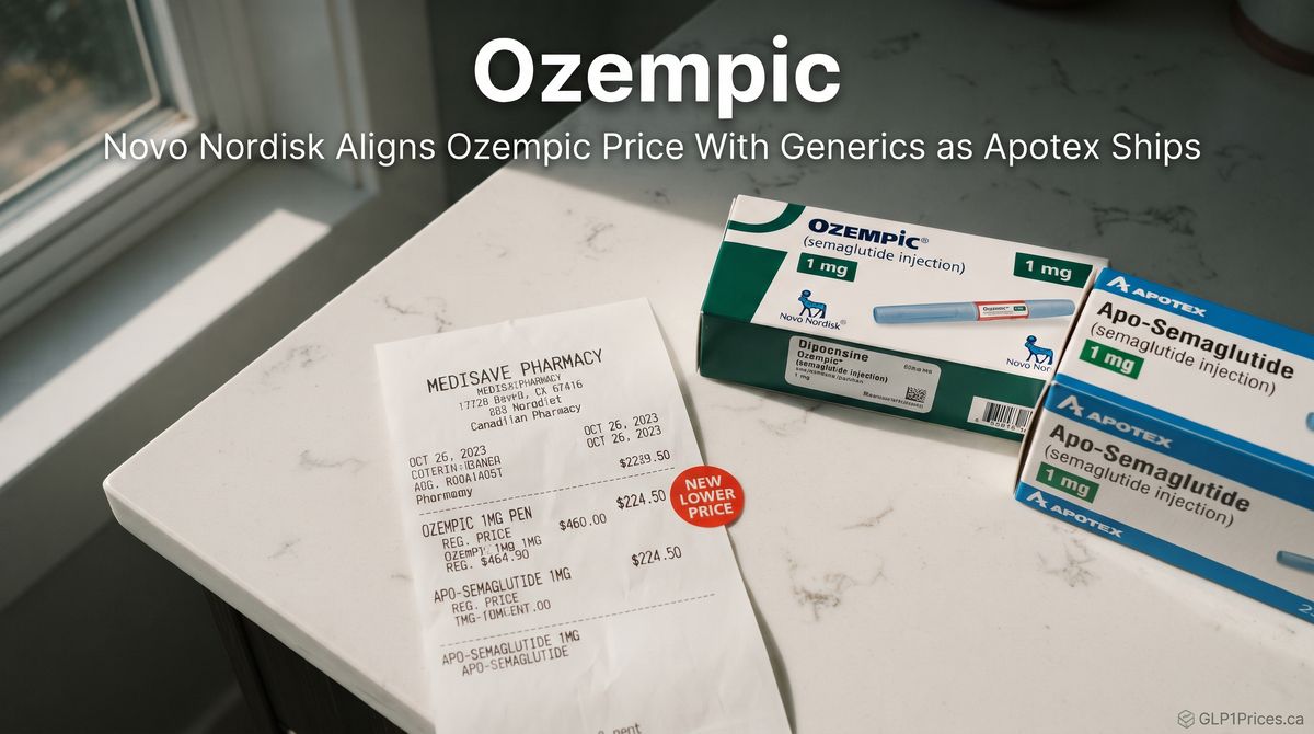 Novo Nordisk Aligns Ozempic Price With Generics as Apotex Ships